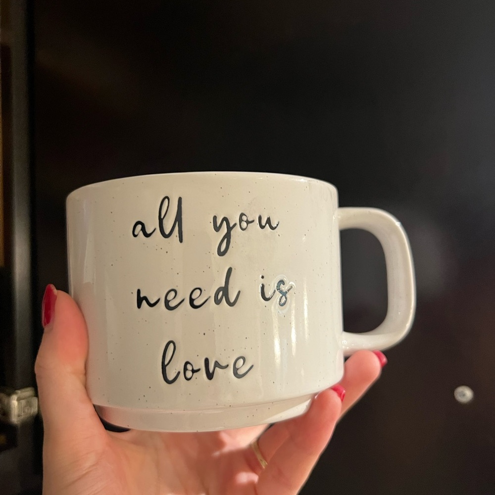Cute White Ceramic Mug with Quote